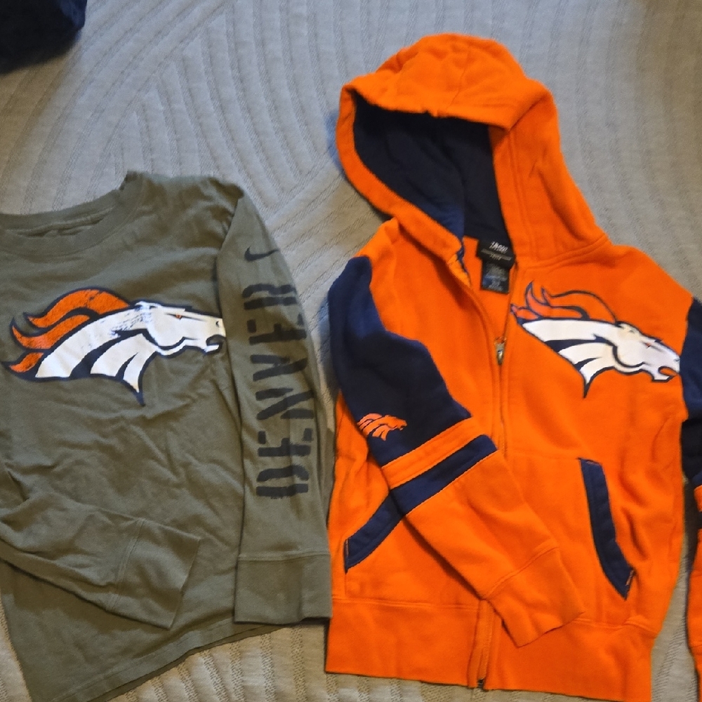 NFL Kids' Orange and Green Broncos Jacket Set